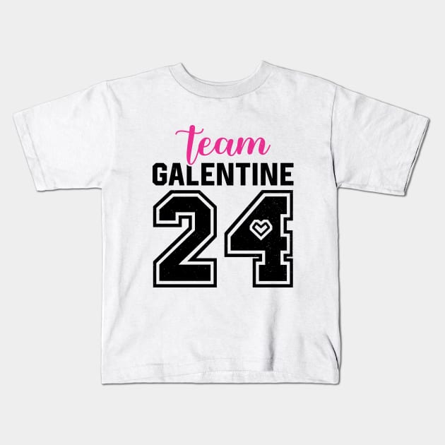 Team Galentine Day 2024 Feb 13 Girls Night Out Wine Drinking Kids T-Shirt by RiseInspired